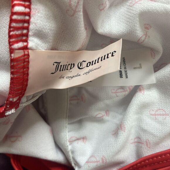 Juicy Couture Swimsuit Size L Colorblock One Piece Red Blue Scoop Back Strappy - Picture 12 of 16